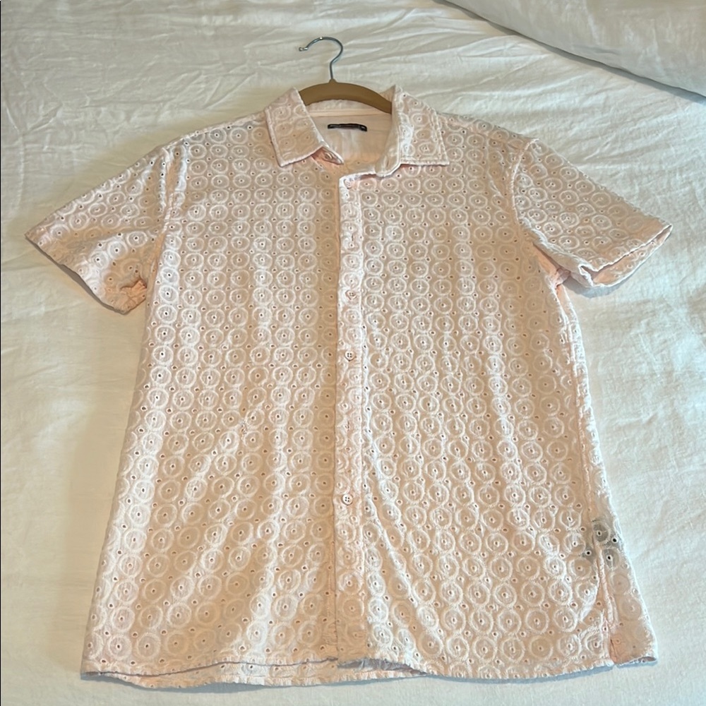 Men's Pink Short Sleeve Shirt